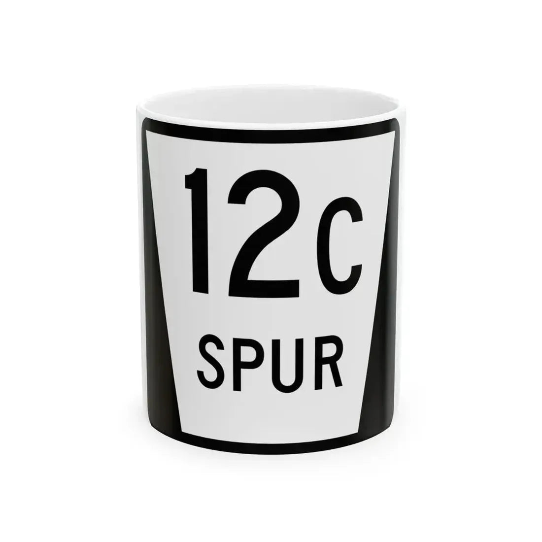N SPUR 12C (Nebraska) (Road Sign) White Coffee Mug 11oz - Go Mug Yourself