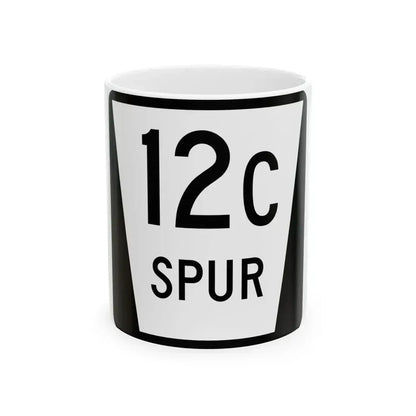 N SPUR 12C (Nebraska) (Road Sign) White Coffee Mug 11oz - Go Mug Yourself