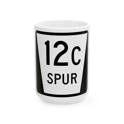 N SPUR 12C (Nebraska) (Road Sign) White Coffee Mug 15oz - Go Mug Yourself