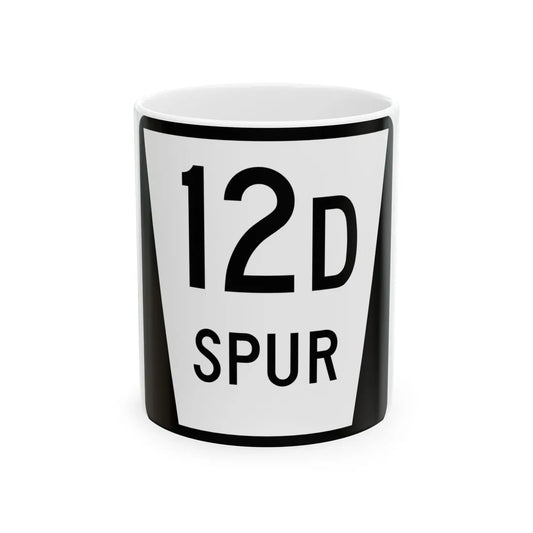 N SPUR 12D (Nebraska) (Road Sign) White Coffee Mug 11oz - Go Mug Yourself