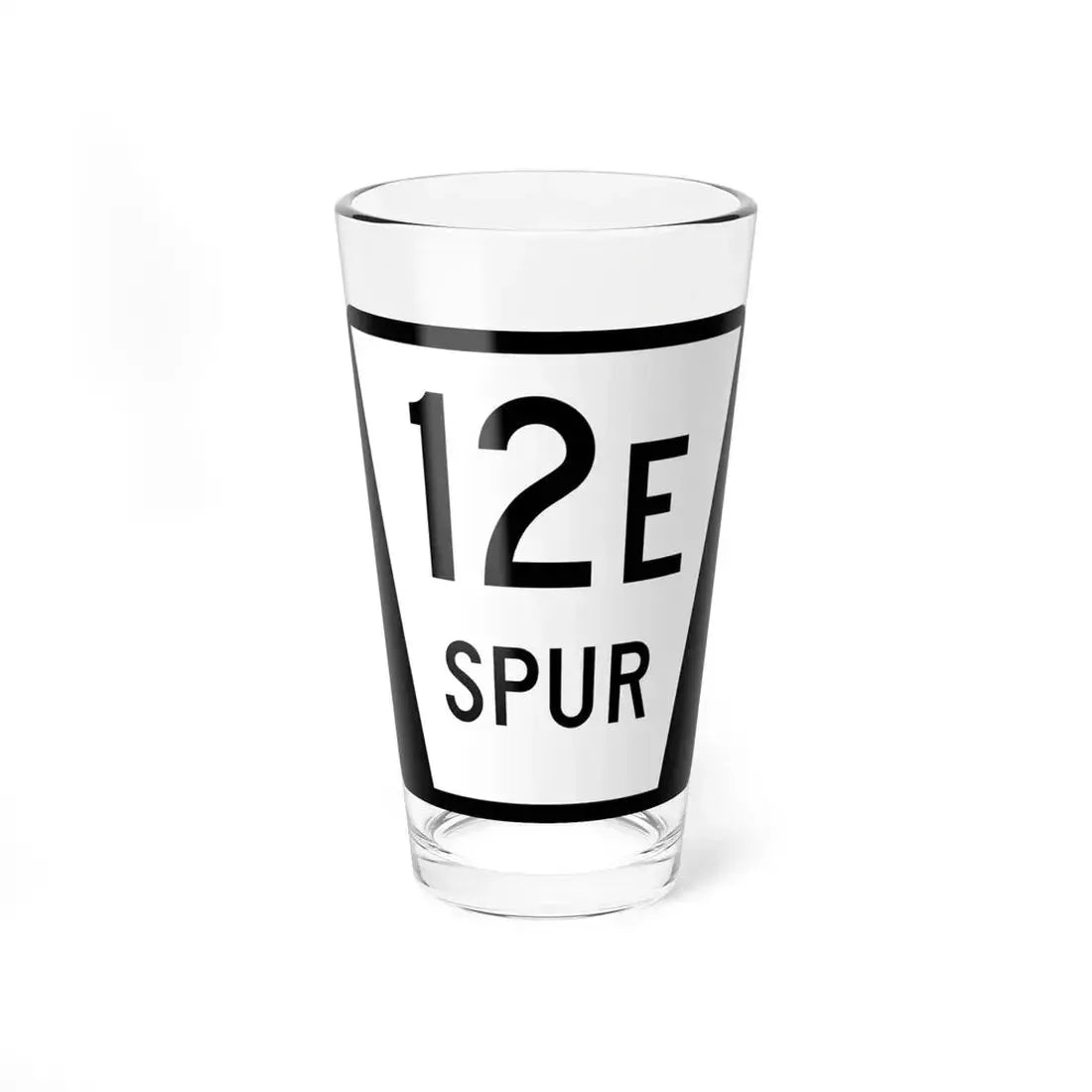N SPUR 12E (Nebraska) (Road Sign) Pint Glass 16oz 16oz - Go Mug Yourself
