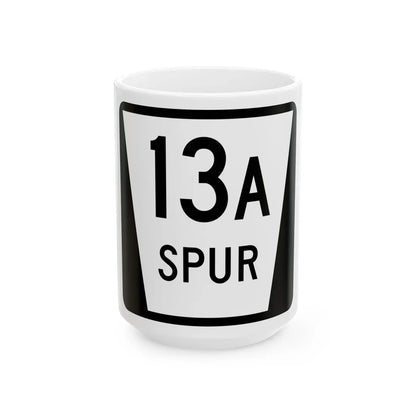 N SPUR 13A (Nebraska) (Road Sign) White Coffee Mug 15oz - Go Mug Yourself
