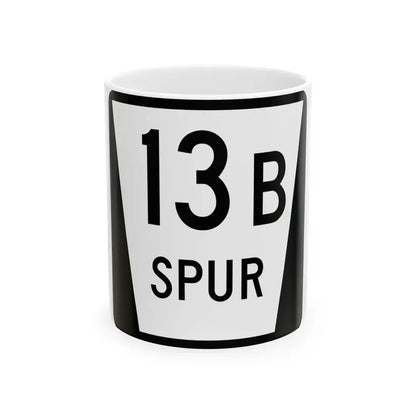 N SPUR 13B (Nebraska) (Road Sign) White Coffee Mug 11oz - Go Mug Yourself