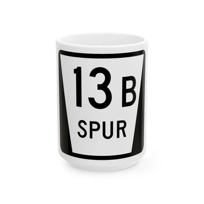 N SPUR 13B (Nebraska) (Road Sign) White Coffee Mug 15oz - Go Mug Yourself