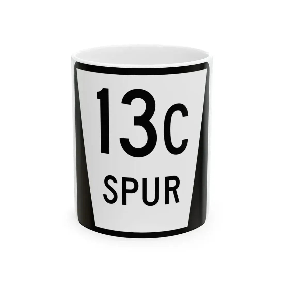 N SPUR 13C (Nebraska) (Road Sign) White Coffee Mug 11oz - Go Mug Yourself