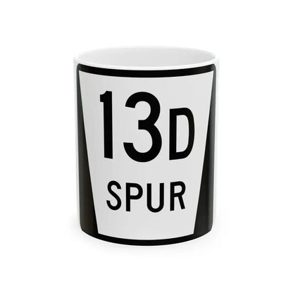N SPUR 13D (Nebraska) (Road Sign) White Coffee Mug 11oz - Go Mug Yourself