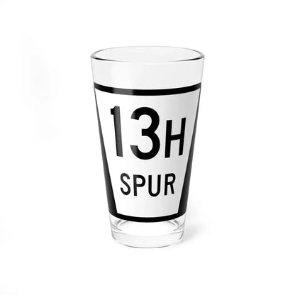 N SPUR 13H (Nebraska) (Road Sign) Pint Glass 16oz 16oz - Go Mug Yourself