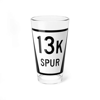 N SPUR 13K (Nebraska) (Road Sign) Pint Glass 16oz 16oz - Go Mug Yourself