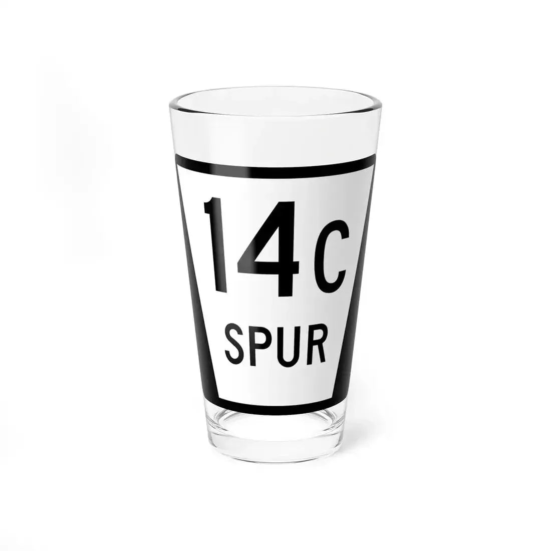 N SPUR 14C (Nebraska) (Road Sign) Pint Glass 16oz 16oz - Go Mug Yourself