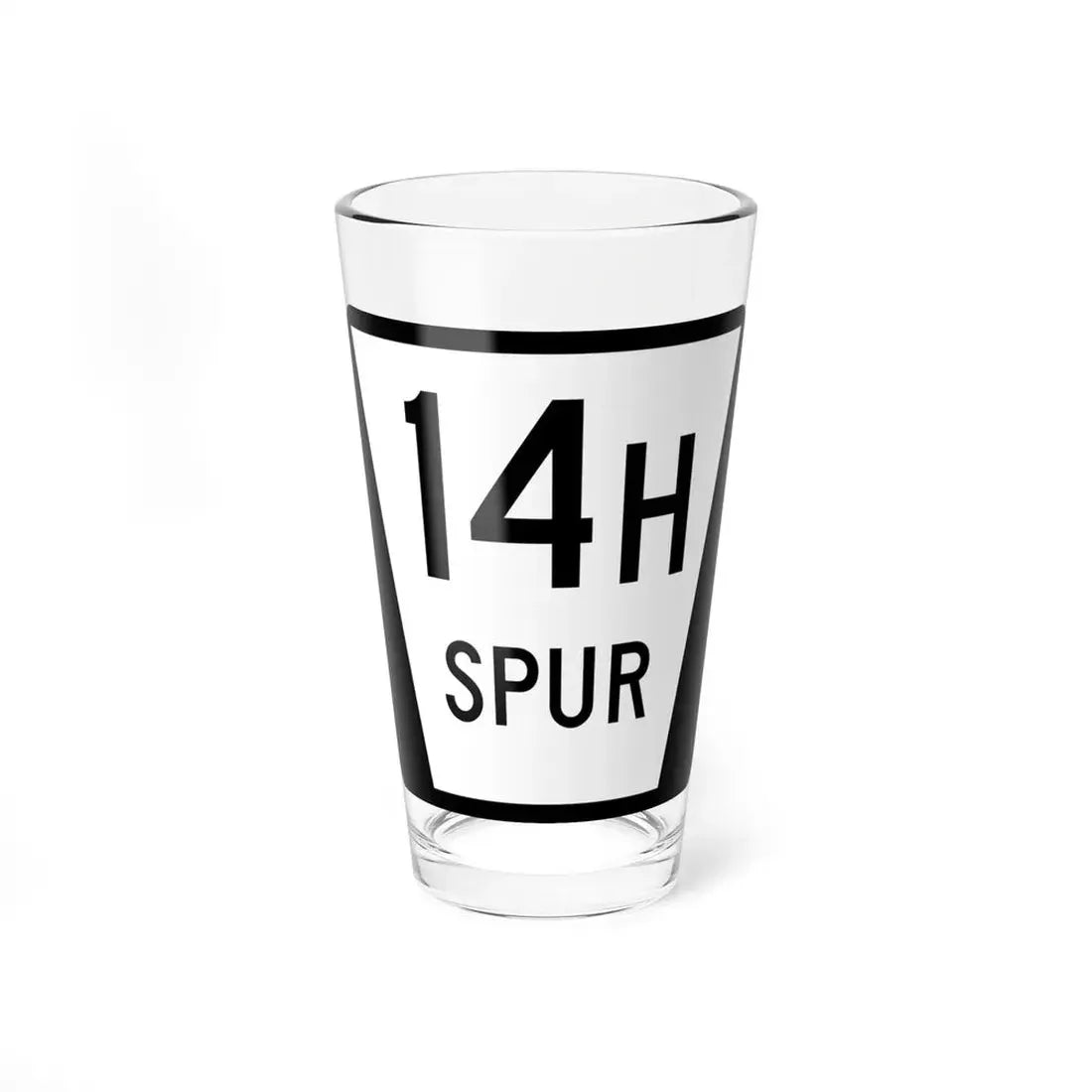 N SPUR 14H (Nebraska) (Road Sign) Pint Glss 16oz 16oz - Go Mug Yourself