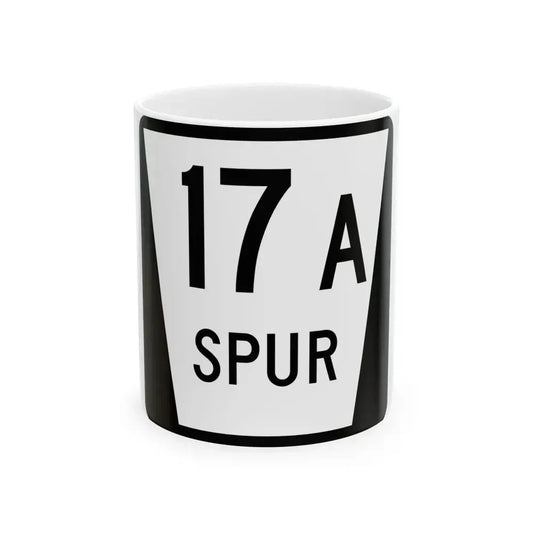 N SPUR 17A (Nebraska) (Road Sign) White Coffee Mug 11oz - Go Mug Yourself