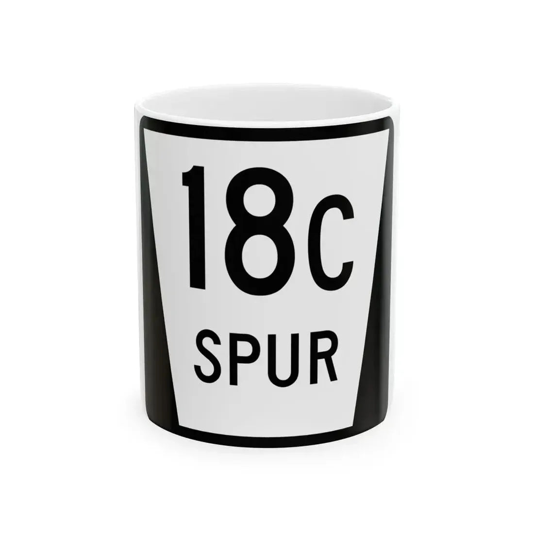 N SPUR 18C (Nebraska) (Road Sign) White Coffee Mug 11oz - Go Mug Yourself