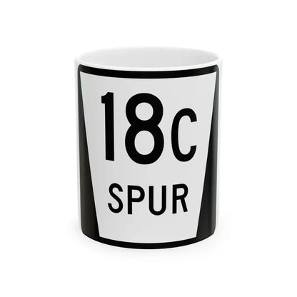 N SPUR 18C (Nebraska) (Road Sign) White Coffee Mug 11oz - Go Mug Yourself