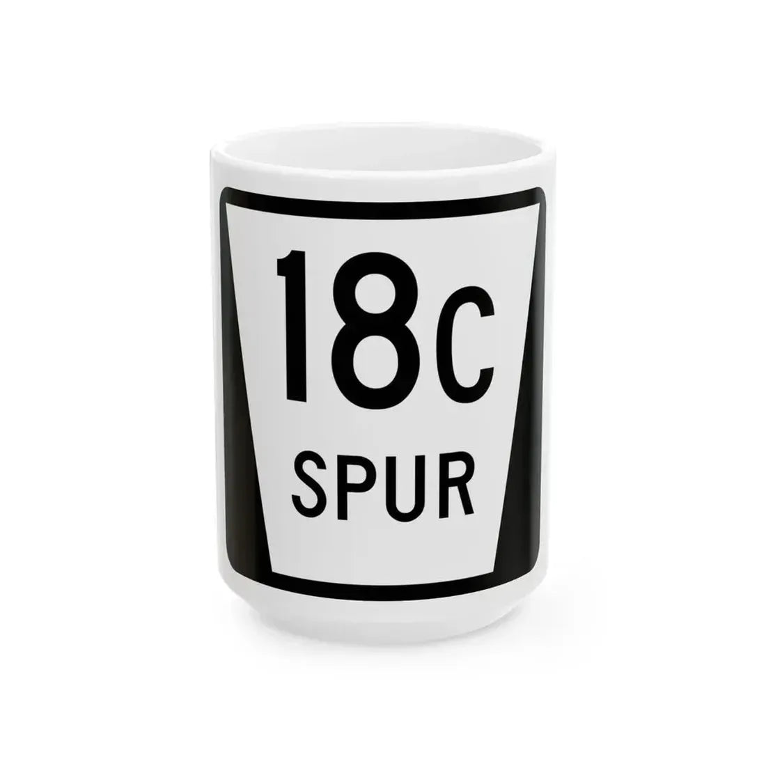 N SPUR 18C (Nebraska) (Road Sign) White Coffee Mug 15oz - Go Mug Yourself