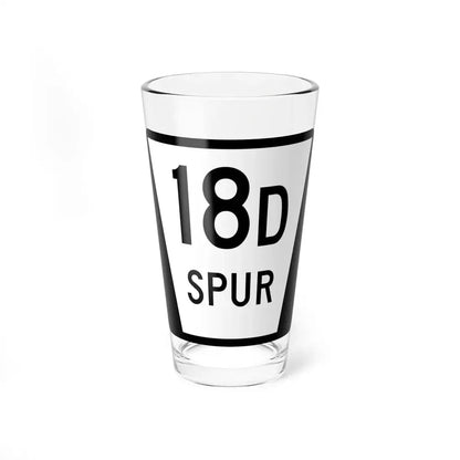N SPUR 18D (Nebraska) (Road Sign) Pint Glss 16oz 16oz - Go Mug Yourself