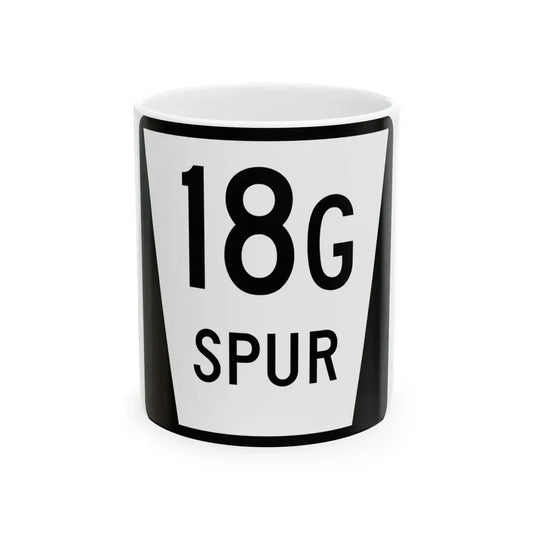 N SPUR 18G (Nebraska) (Road Sign) White Coffee Mug 11oz - Go Mug Yourself