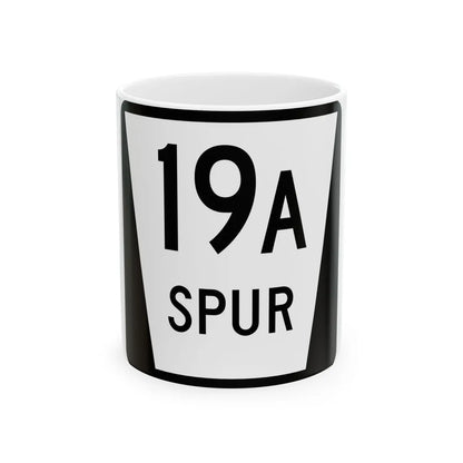 N SPUR 19A (Nebraska) (Road Sign) White Coffee Mug 11oz - Go Mug Yourself