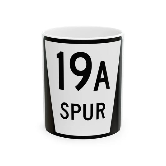 N SPUR 19A (Nebraska) (Road Sign) White Coffee Mug 11oz - Go Mug Yourself