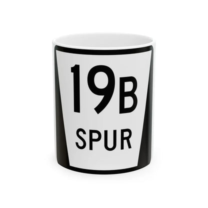 N SPUR 19B (Nebraska) (Road Sign) White Coffee Mug 11oz - Go Mug Yourself