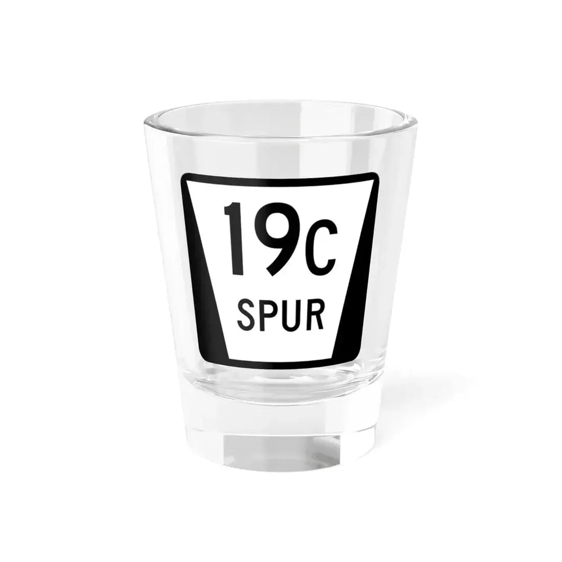 N SPUR 19C (Nebraska) (Road Sign) Shot Glass 1.5oz 1.5oz - Go Mug Yourself