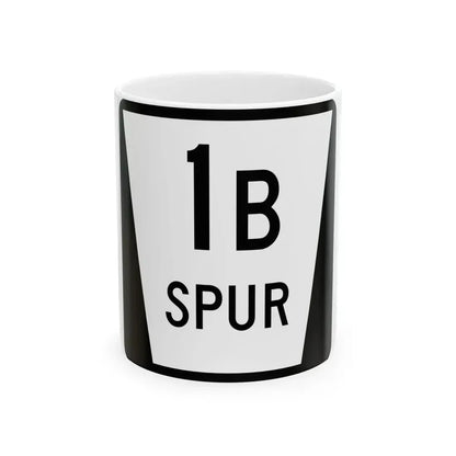 N SPUR 1B (Nebraska) (Road Sign) White Coffee Mug 11oz - Go Mug Yourself