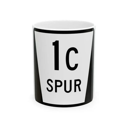 N SPUR 1C (Nebraska) (Road Sign) White Coffee Mug 11oz - Go Mug Yourself