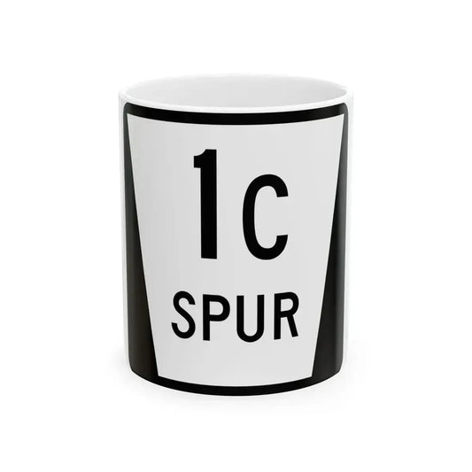 N SPUR 1C (Nebraska) (Road Sign) White Coffee Mug 11oz - Go Mug Yourself