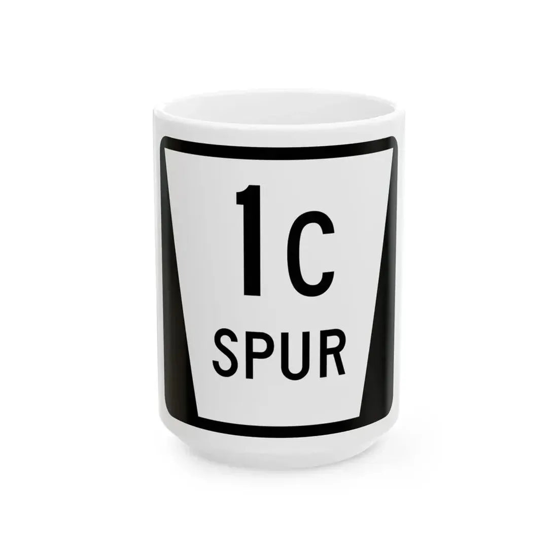 N SPUR 1C (Nebraska) (Road Sign) White Coffee Mug 15oz - Go Mug Yourself