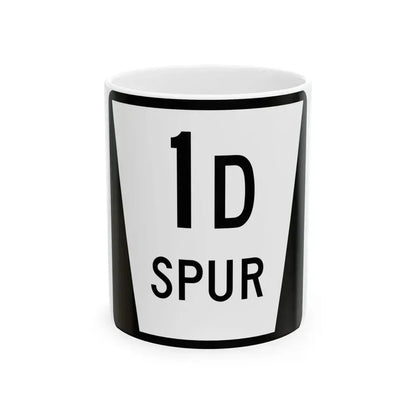 N SPUR 1D (Nebraska) (Road Sign) White Coffee Mug 11oz - Go Mug Yourself