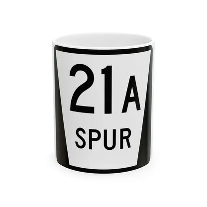 N SPUR 21A (Nebraska) (Road Sign) White Coffee Mug 11oz - Go Mug Yourself