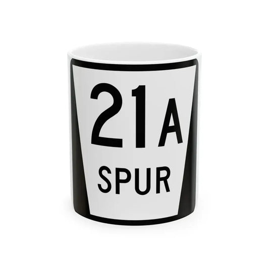 N SPUR 21A (Nebraska) (Road Sign) White Coffee Mug 11oz - Go Mug Yourself