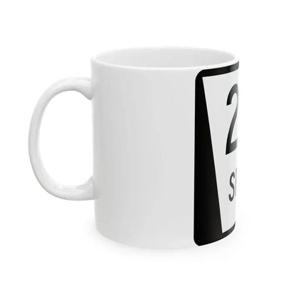 N SPUR 21A (Nebraska) (Road Sign) White Coffee Mug - Go Mug Yourself