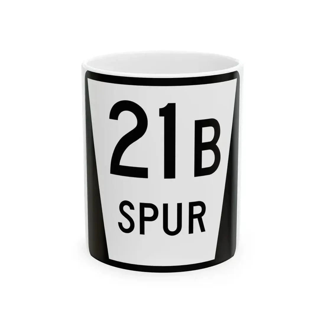 N SPUR 21B (Nebraska) (Road Sign) White Coffee Mug 11oz - Go Mug Yourself