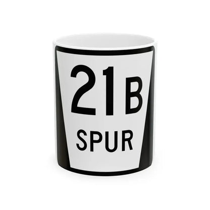 N SPUR 21B (Nebraska) (Road Sign) White Coffee Mug 11oz - Go Mug Yourself