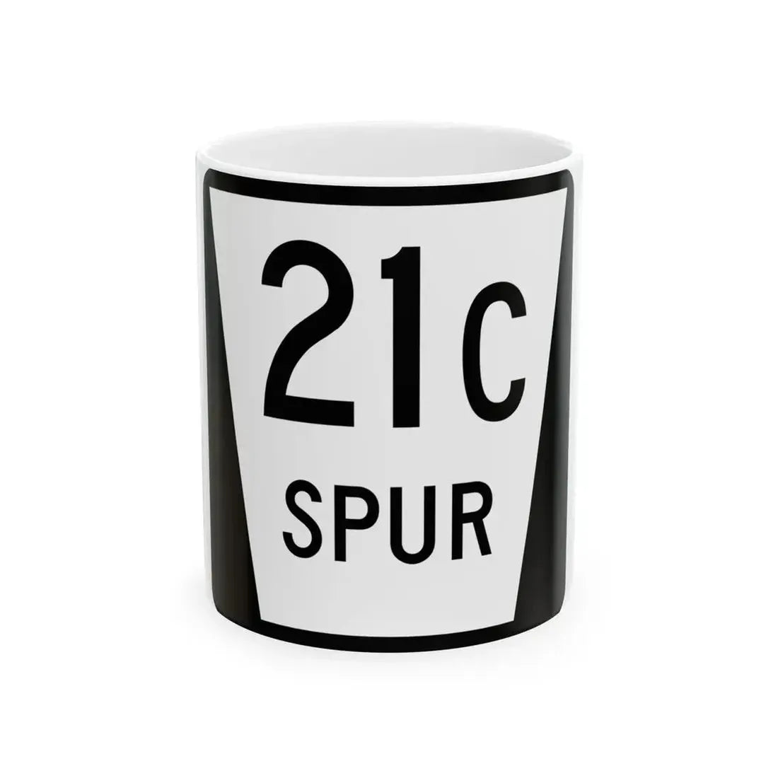 N SPUR 21C (Nebraska) (Road Sign) White Coffee Mug 11oz - Go Mug Yourself