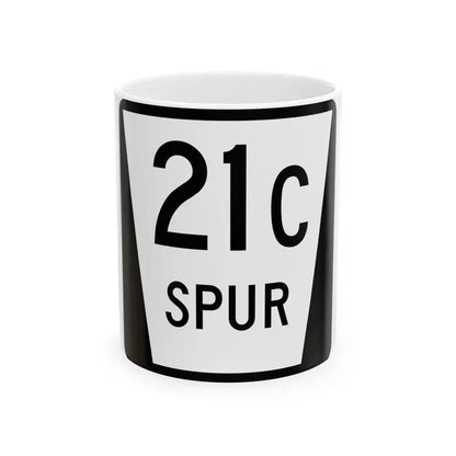 N SPUR 21C (Nebraska) (Road Sign) White Coffee Mug 11oz - Go Mug Yourself