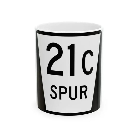 N SPUR 21C (Nebraska) (Road Sign) White Coffee Mug 11oz - Go Mug Yourself