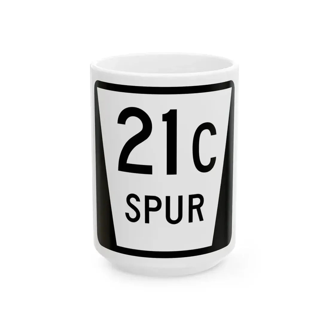 N SPUR 21C (Nebraska) (Road Sign) White Coffee Mug 15oz - Go Mug Yourself