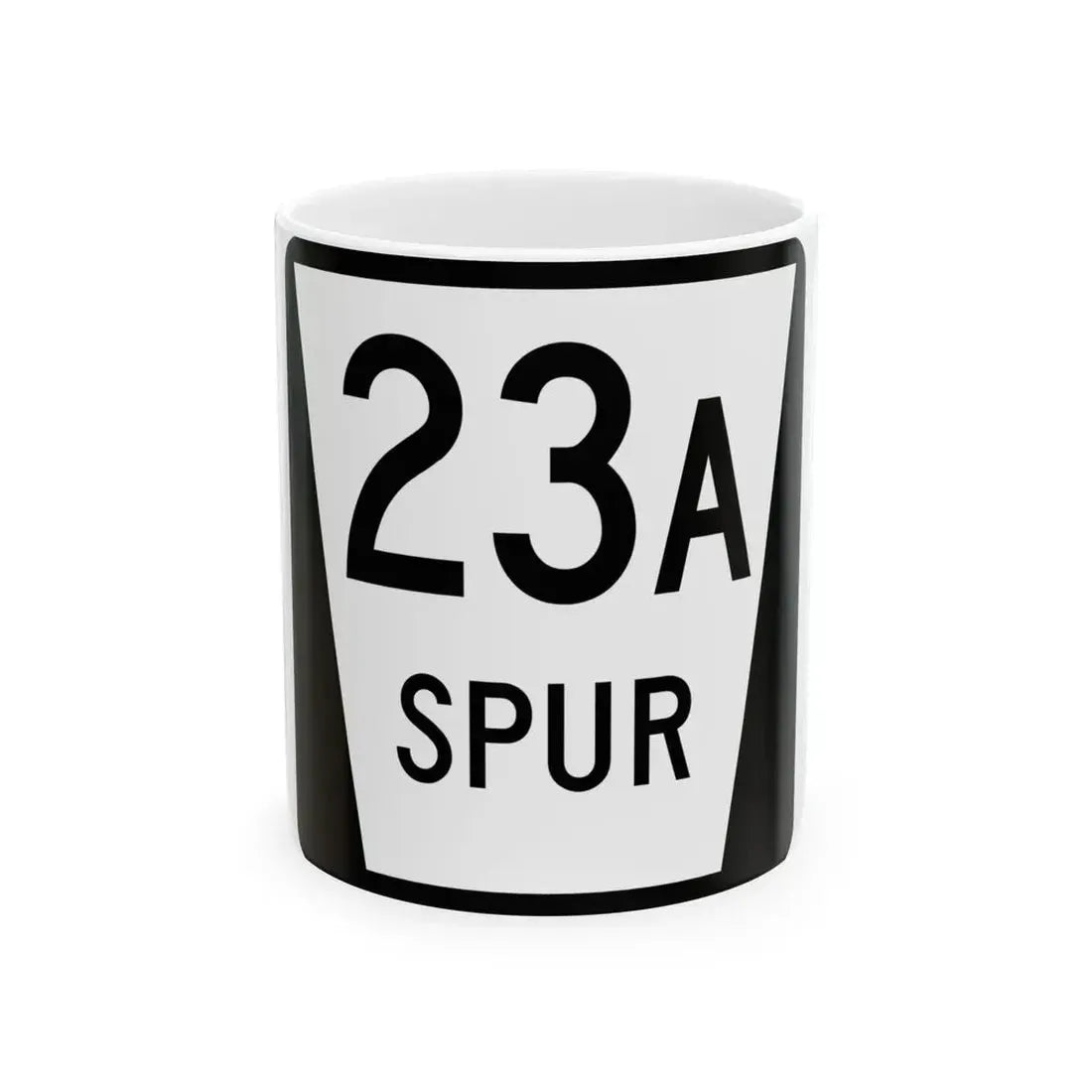 N SPUR 23A (Nebraska) (Road Sign) White Coffee Mug 11oz - Go Mug Yourself
