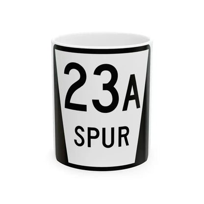 N SPUR 23A (Nebraska) (Road Sign) White Coffee Mug 11oz - Go Mug Yourself