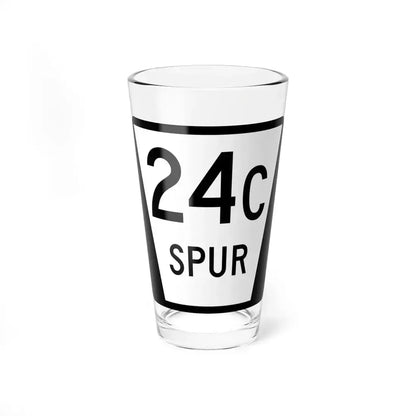 N SPUR 24C (Nebraska) (Road Sign) Pint Glass 16oz 16oz - Go Mug Yourself