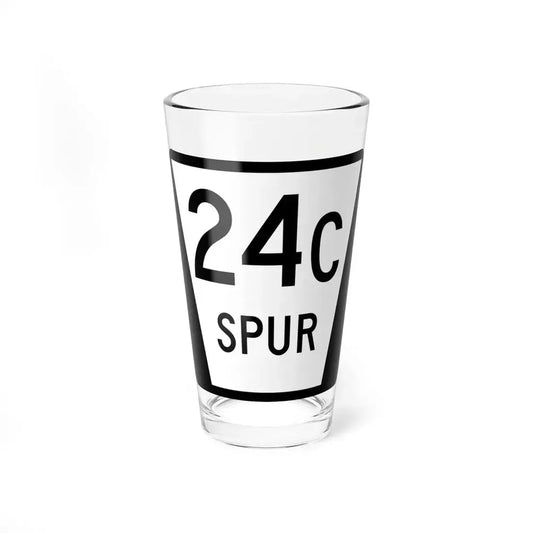 N SPUR 24C (Nebraska) (Road Sign) Pint Glass 16oz 16oz - Go Mug Yourself