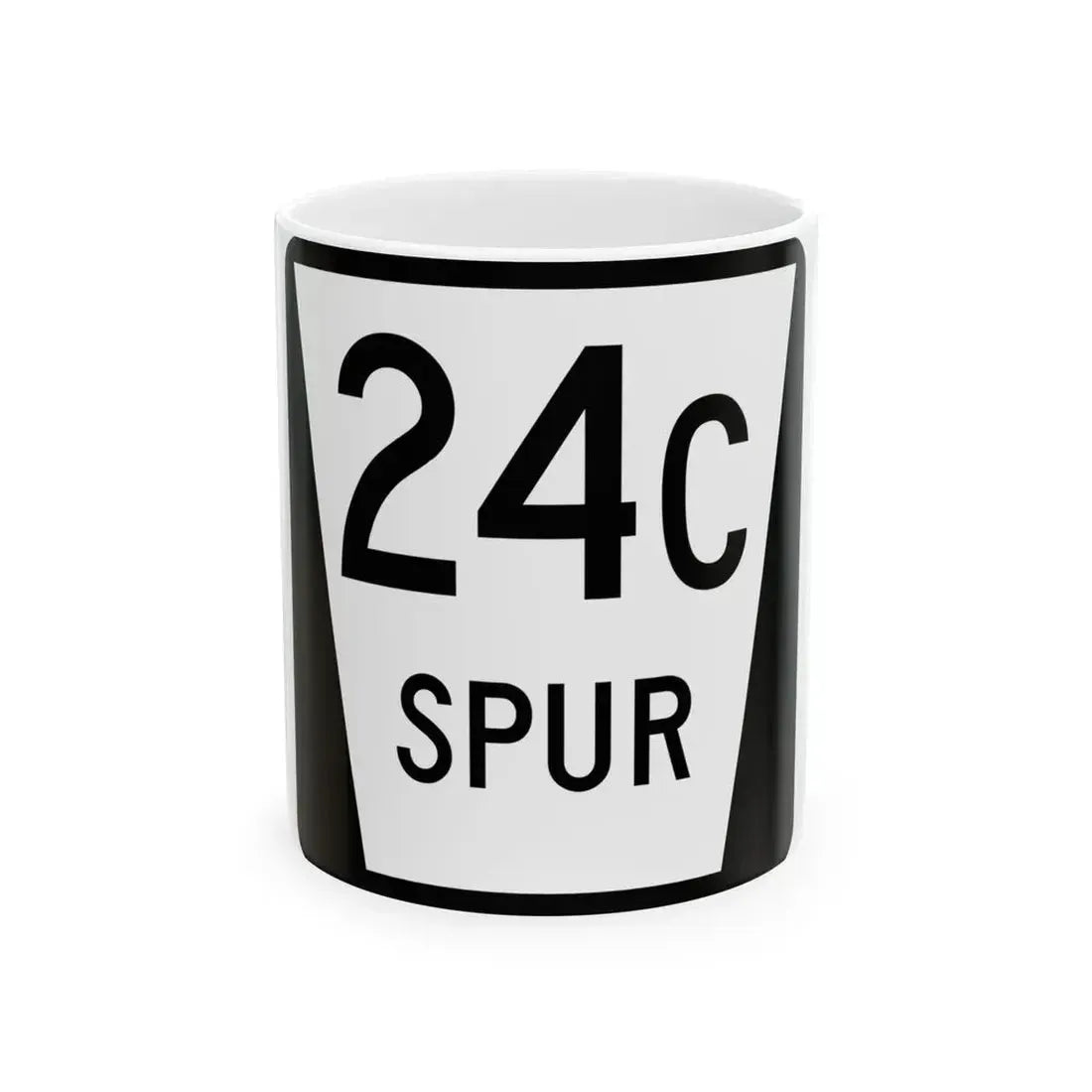 N SPUR 24C (Nebraska) (Road Sign) White Coffee Mug 11oz - Go Mug Yourself