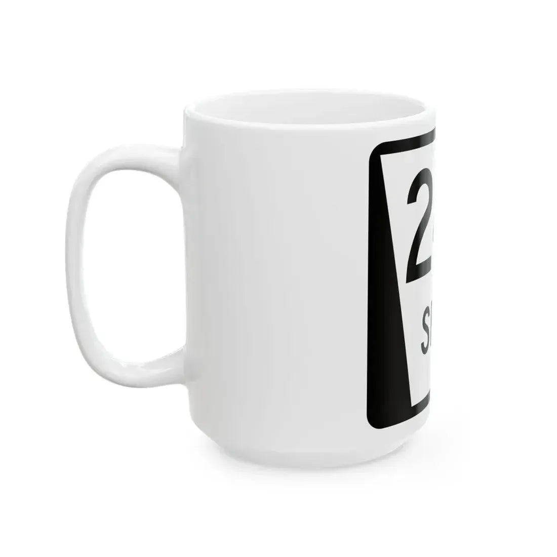 N SPUR 24C (Nebraska) (Road Sign) White Coffee Mug - Go Mug Yourself