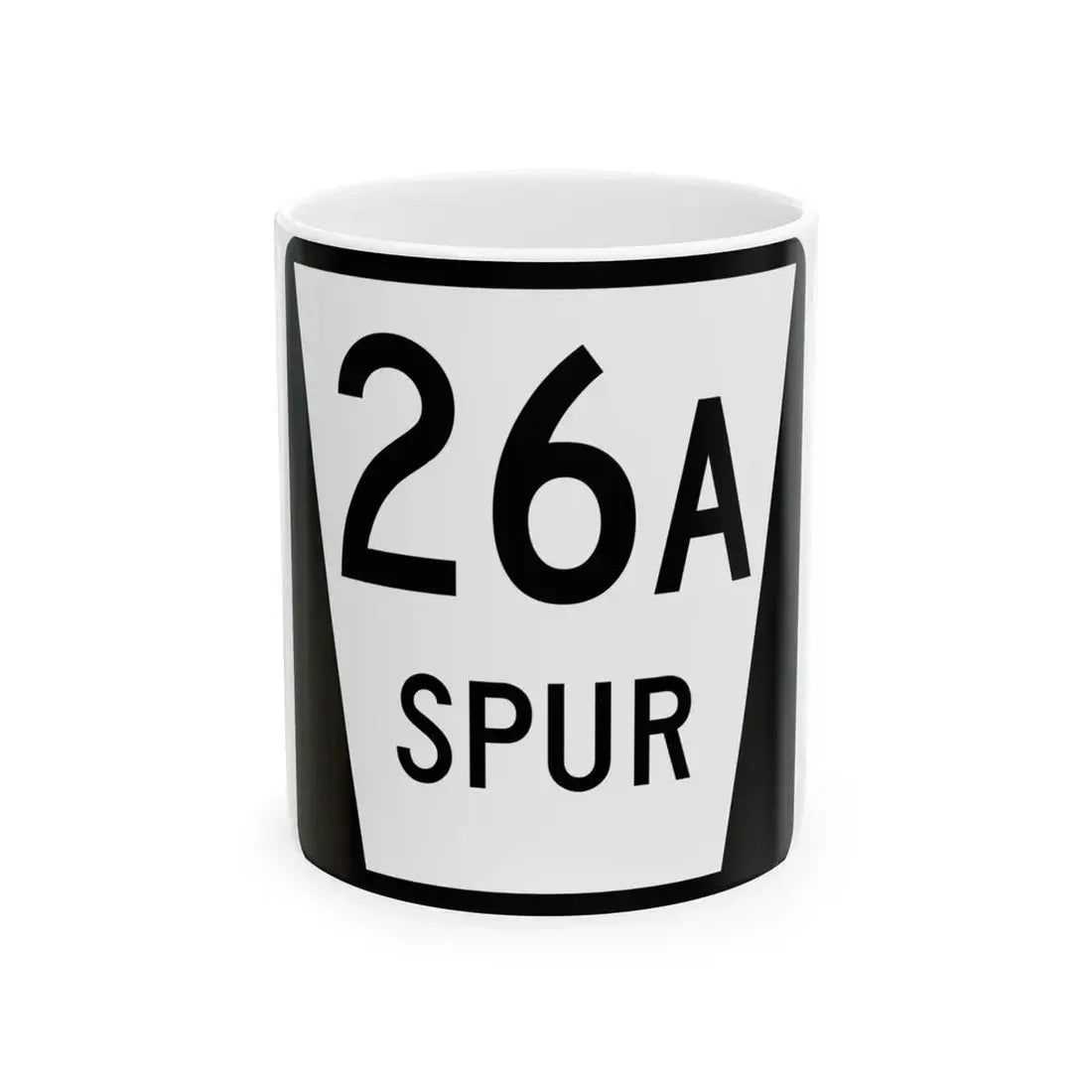 N SPUR 26A (Nebraska) (Road Sign) White Coffee Mug 11oz - Go Mug Yourself