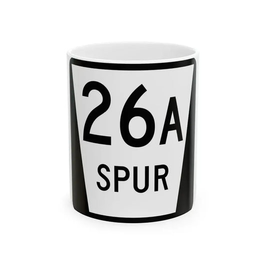 N SPUR 26A (Nebraska) (Road Sign) White Coffee Mug 11oz - Go Mug Yourself