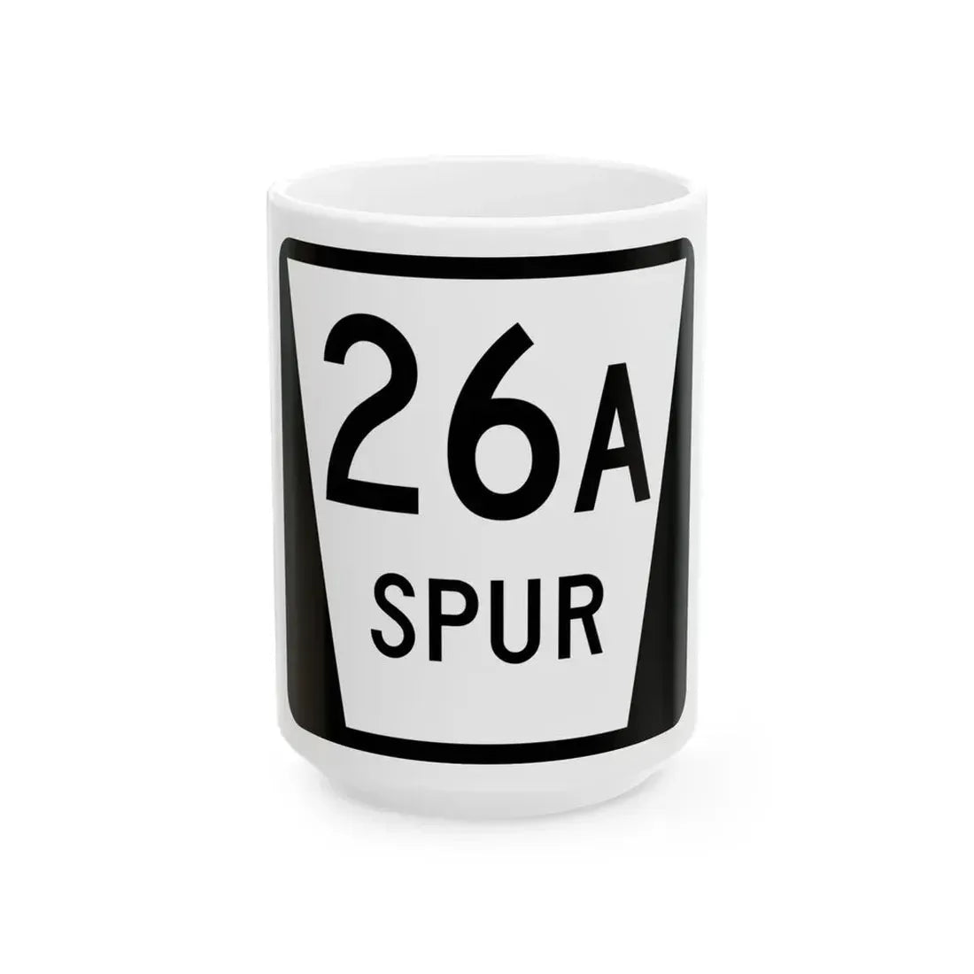 N SPUR 26A (Nebraska) (Road Sign) White Coffee Mug 15oz - Go Mug Yourself