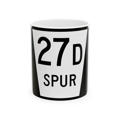 N SPUR 27D (Nebraska) (Road Sign) White Coffee Mug 11oz - Go Mug Yourself