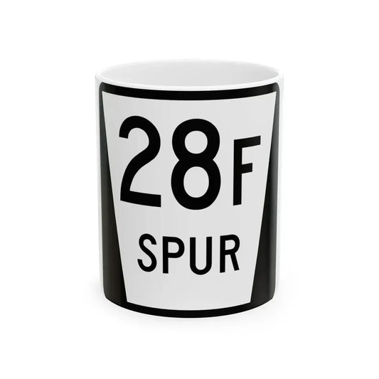 N SPUR 28F (Nebraska) (Road Sign) White Coffee Mug 11oz - Go Mug Yourself