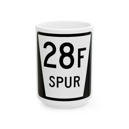 N SPUR 28F (Nebraska) (Road Sign) White Coffee Mug 15oz - Go Mug Yourself